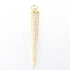 Brass Micro Pave Cubic Zirconia Pendants ZIRC-L068-50G-1