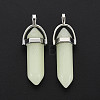 Synthetic Fluorite Double Terminated Pointed Pendants G-N0326-98-3