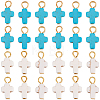 60Pcs Dyed Synthetic Turquoise Pendants FIND-BM0001-60A-1