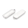 304 Stainless Steel Pendant Cabochon Settings STAS-N108-65P-2