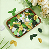 400Pcs 4 Colors Cloth Artificial Leaves DIY-MA0007-15B-4