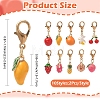 Brass Enamel Pendant Decorations HJEW-YW00573-06-4