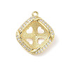 Brass Micro Pave Cubic Zirconia Pendant Bails KK-L214-04G-1