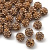 Polymer Clay Rhinestone Beads RB-H284-6MM-Half-246-1