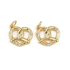 Brass Micro Pave Cubic Zirconia Pendants KK-A269-54G-1