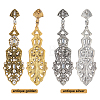 2 Pairs 2 Colors Crystal Rhinestone Teardrop Dangle Stud Earrings EJEW-AN0001-77-3