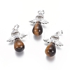 Natural Tiger Eye Pendants G-J386-G08-1