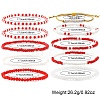 10Pcs Glass Seed Bead & Glass Stretch Bracelets ZB7764-1-2