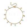 Ocean Natural Shell Chip and 304 Stainless Steel Shell Shape Tassel Paperclip Chain Necklaces for Women AJEW-AN00810-6