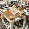 Detachable Wooden Paint Display Shelf AJEW-WH0518-74-6