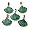 Synthetic Malachite Pendants G-Z067-05P-09-2