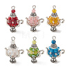 Glass Seed Beaded Pendants PALLOY-MZ01273-1