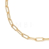 3MM Brass Paperclip Chain Necklaces with Spring Ring Clasps NJEW-JN05949-5