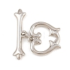 Heart Brass Toggle Clasps KK-G548-43P-04-1