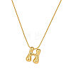 304 Stainless Steel Alphabet Pendant Necklaces for Men and Women GP1122-8-1