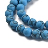 Synthetic Turquoise Beads Strands G-P387-01-6mm-01-3