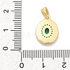 Brass Micro Pave Cubic Zirconia Pendents KK-M303-02G-05-3