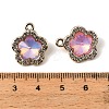 UV Plating Alloy Glass Pendants FIND-K032-28G-2