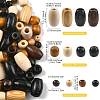 152Pcs 12 Styles Dyed Natural Maple Wood Beads WOOD-FS0002-53-3