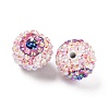 Round Resin Rhinestone Beads OACR-Z035-01A-2