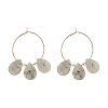 Natural Labradorite Teardrop Beaded Hoop Earrings EJEW-JE04787-02-1