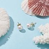 Natural Pearl Stud Earrings EJEW-JE05250-2