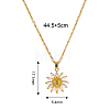 Elegant Brass Clear Cubiz Zirconia Flower Pendant Necklaces GH4498-4