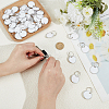 Aluminum & Paper Hanging Price Tags with Rings DIY-SP0007-89A-4