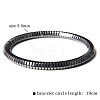 5.5MM Synthetic Non-magnetic Hematite Geometric Beaded Stretch Bracelets WGA5C5D-02-2