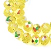 Electroplate Transparent Glass Beads Strands EGLA-A046-01C-19-2