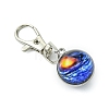 Galaxy Theme Luminous Glass Ball Pendant Decorations HJEW-JM02798-04-4