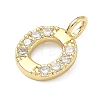Brass Micro Pave Clear Cubic Zirconia Pendants KK-I476-01G-O-2