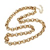 7MM 304 Stainless Steel Rolo Chain Necklaces for Women Men NJEW-Z115-01G-4