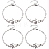 6Pcs 201 Stainless Steel Macrame Pouch Braided Gemstone Holder Bracelet Making BJEW-SC0001-72-1
