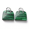 Synthetic Malachite Pendants KK-E274-01P-018-2