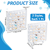 2Pcs 2 Styles Square Transparent Acrylic Shell Bead Containers with Magnetic Lid CON-WR0001-19-2