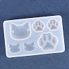 Food Grade Cat Shape DIY Silicone Pendant Molds PW-WG26089-01-1