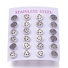 304 Stainless Steel Stud Earrings EJEW-N045-02P-2