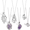 2 Bags 304 Stainless Steel Macrame Pouch Empty Stone Holder Necklace Making NJEW-SC0001-82-1