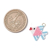 Glass Seed Beaded Fish Pendants PALLOY-MZ01219-01-2