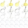 30Pcs 3 Colors Brass DIY Leverback Earring Settings KK-FS0002-10-1