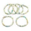 AB Color Faceted Rondelle Glass Beaded Stretch Bracelets for Women BJEW-PH01820-06-1