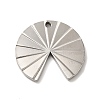 304 Stainless Steel Pendants STAS-M312-01A-P-2