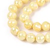 Anti-Tarnish Electroplate Glass Beads Strands GLAA-N056-8mm-05-3