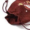 Christmas Theme Jute Cloth Storage Bags ABAG-F010-01B-05-4