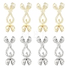 4Pcs Locking Double Brass Bead Tips KK-YW0004-92LG-2