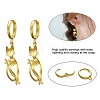 Brass Dangle Earrings & Huggie Hoop Earrings Sets EJEW-PH01362-4