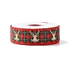 25 Yards Flat Christmas Theme Printed Polyester Grosgrain Ribbon OCOR-C004-04D-2