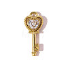 304 Stainless Steel Micro Pave Cubic Zirconia Pendants STAS-OY007-50G-1
