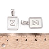 304 Stainless Steel Pave Shell Pendants STAS-G327-01P-Z-3